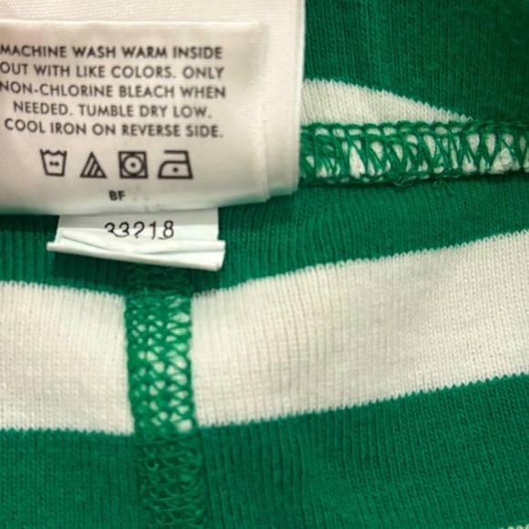 Hanna Andersson Kids Short Pajama Set Christmas Winter Green Peppermint Stripes - Picture 10 of 11